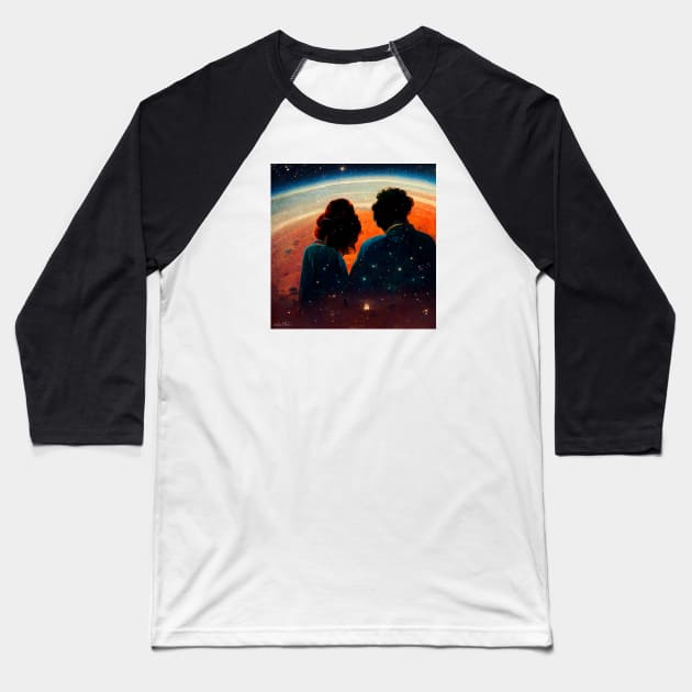 We Belong To Each Other in the Cosmos Baseball T-Shirt by benheineart